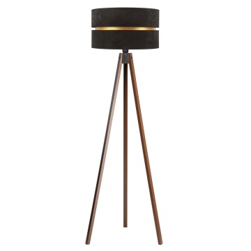 Duolla - Golvlampa DUO 1xE27/60W/230V diameter 44 cm svart/wenge