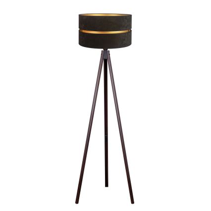 Duolla - Golvlampa DUO 1xE27/60W/230V diameter 44 cm svart/wenge