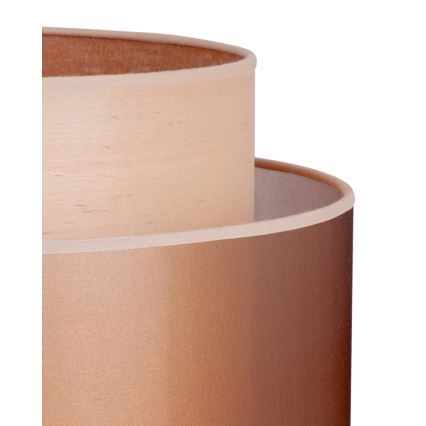 Duolla - Golvlampa WOOD BOHO 1xE27/15W/230V diameter 45 cm koppar/brun/beige