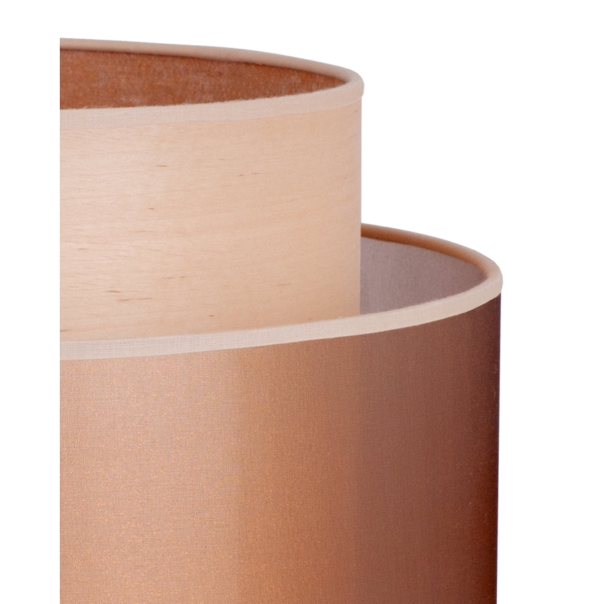 Duolla - Golvlampa WOOD BOHO 1xE27/15W/230V diameter 45 cm koppar/brun/beige