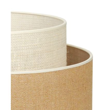 Duolla - Golvlampa YUTE BOHO 1xE27/15W/230V diameter 45 cm brun/grädde