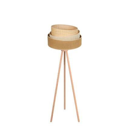 Duolla - Golvlampa YUTE TRIO 1xE27/15W/230V diameter 45 cm brun/grå/beige