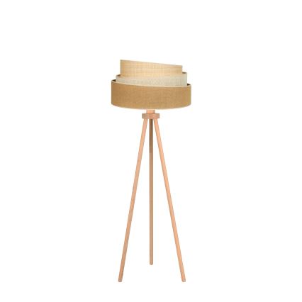 Duolla - Golvlampa YUTE TRIO 1xE27/15W/230V diameter 45 cm brun/grå/beige
