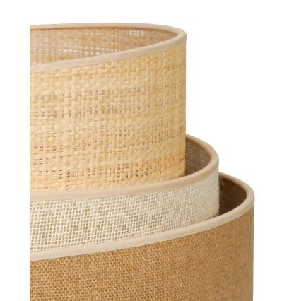 Duolla - Golvlampa YUTE TRIO 1xE27/15W/230V diameter 45 cm brun/grå/beige