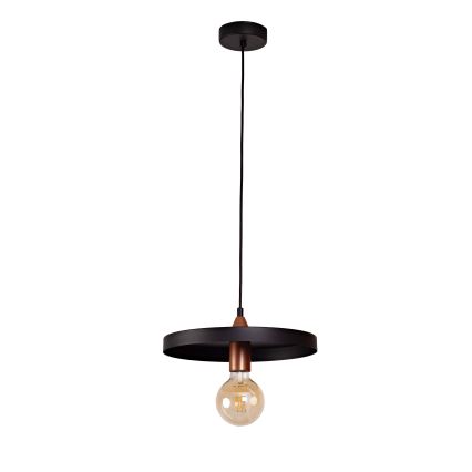 Duolla - Hänglampa på kabel IRONLINE 1xE27/15W/230V Ø 30 cm svart/koppar