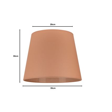 Duolla - Lampskärm för golvlampa CLASSIC L E27 Ø 38 cm brun