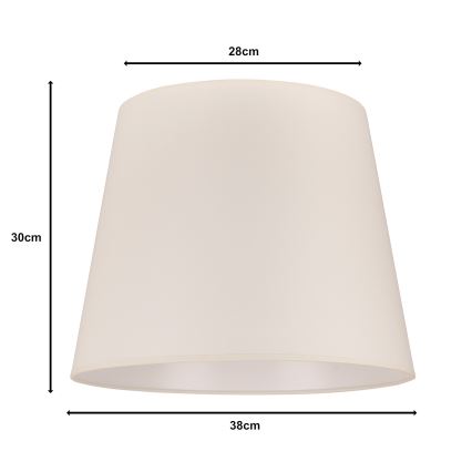Duolla - Lampskärm för golvlampa CLASSIC L E27 Ø 38 cm krämvit