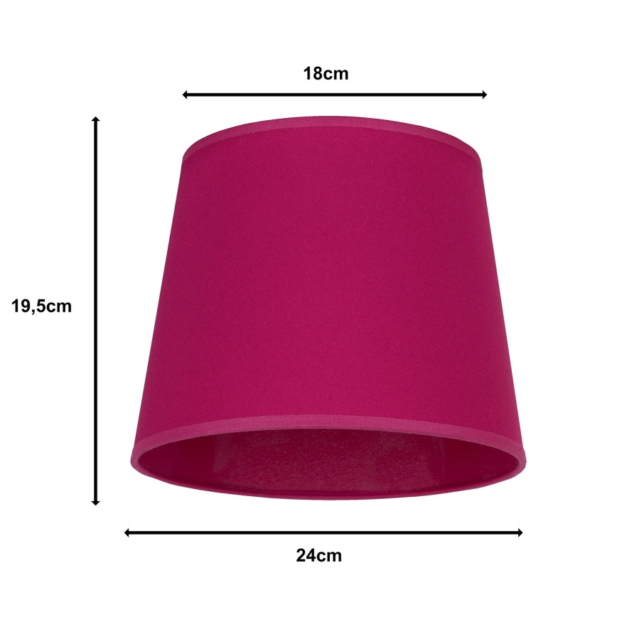 Duolla - Lampskärm för bordslampa CLASSIC M E27 Ø 24 cm rosa