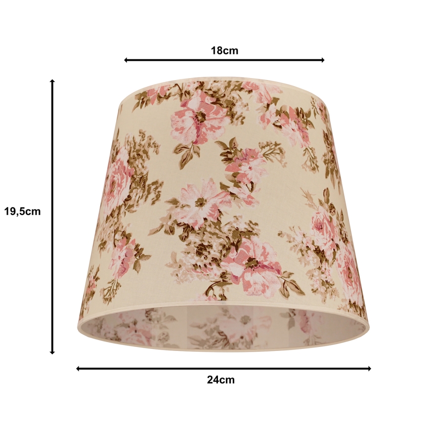 Duolla - Lampskärm för bordslampa CLASSIC M E27 Ø 24 cm ros