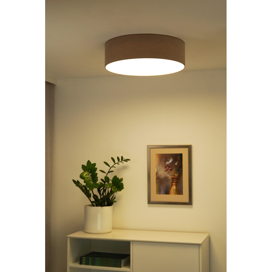 Duolla - LED Taklampa CORTINA LED/26W/230V Ø 45 cm 4000K brun
