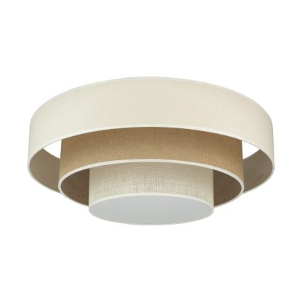 Duolla - LED taklampa LUNETA LED/26W/230V diameter 60 cm 4000K grädde/brun