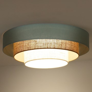 Duolla - LED taklampa LUNETA LED/26W/230V diameter 60 cm 4000K turkos/beige/grädde