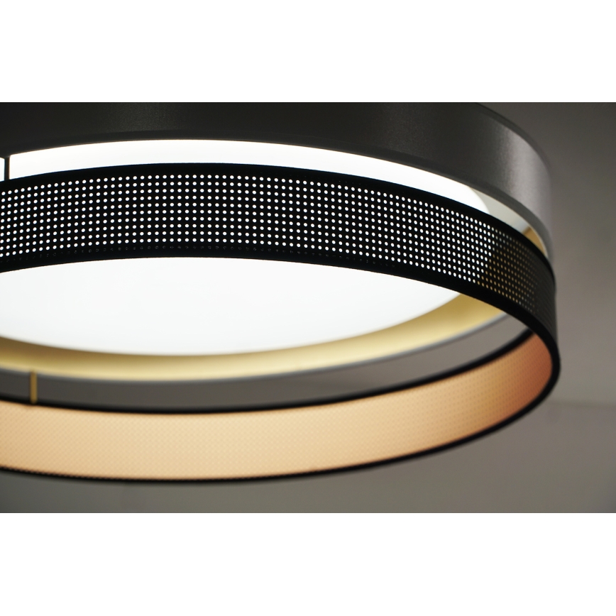 Duolla - LED taklampa ROLLER DUO SHINY LED/24W/230V diameter 45 cm silver/svart