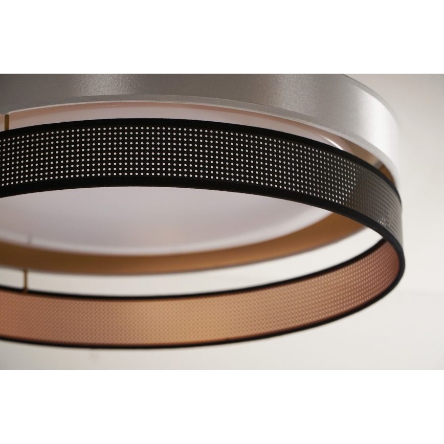 Duolla - LED taklampa ROLLER DUO SHINY LED/24W/230V diameter 45 cm silver/svart