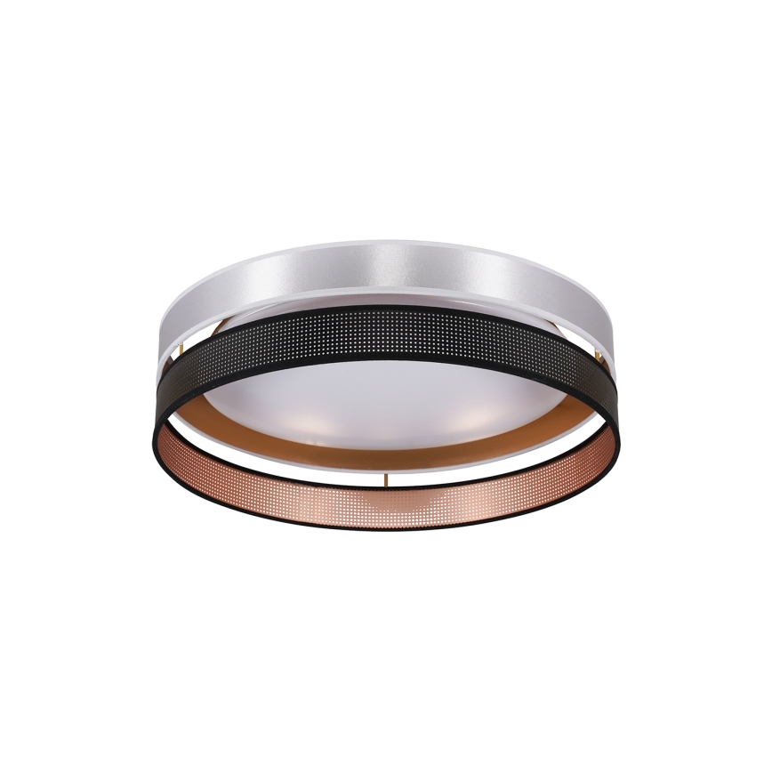 Duolla - LED taklampa ROLLER DUO SHINY LED/24W/230V diameter 45 cm silver/svart