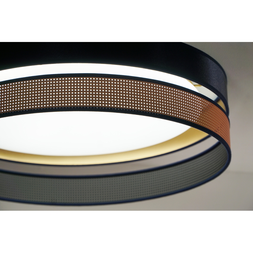 Duolla - LED taklampa ROLLER DUO SHINY LED/24W/230V diameter 45 cm blå/koppar