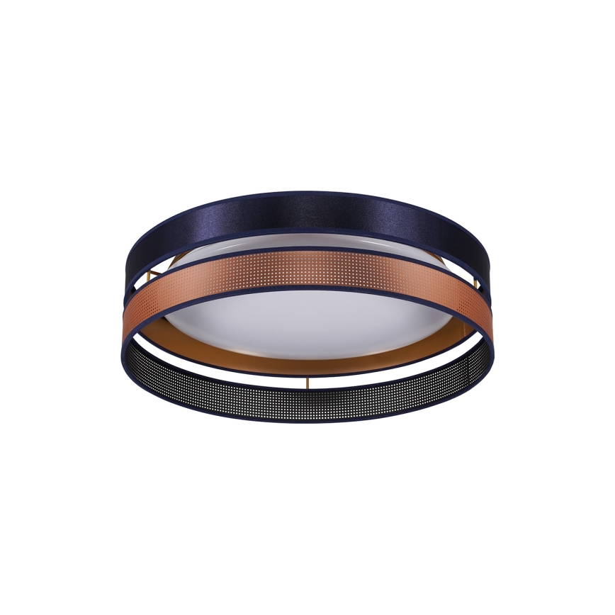 Duolla - LED taklampa ROLLER DUO SHINY LED/24W/230V diameter 45 cm blå/koppar