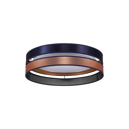 Duolla - LED taklampa ROLLER DUO SHINY LED/24W/230V diameter 45 cm blå/koppar