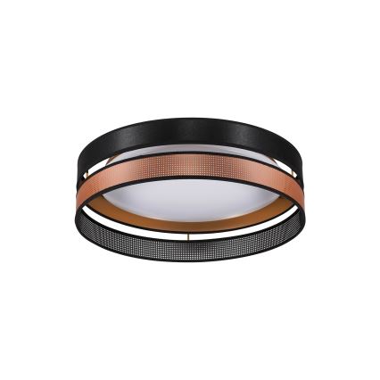 Duolla - LED taklampa ROLLER DUO SHINY LED/24W/230V diameter 45 cm svart/koppar