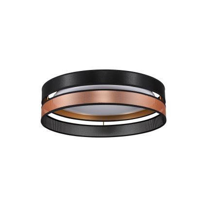 Duolla - LED taklampa ROLLER DUO SHINY LED/24W/230V diameter 45 cm svart/koppar