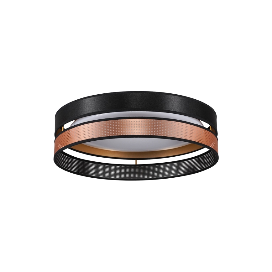 Duolla - LED taklampa ROLLER DUO SHINY LED/24W/230V diameter 45 cm svart/koppar