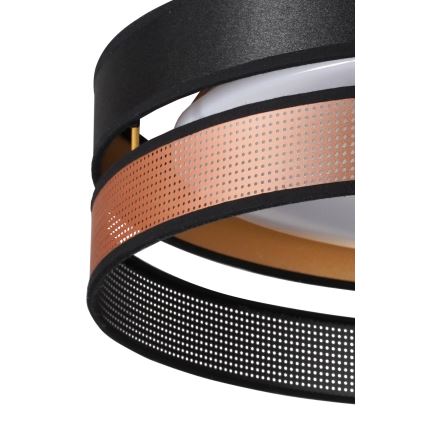 Duolla - LED taklampa ROLLER DUO SHINY LED/24W/230V diameter 45 cm svart/koppar