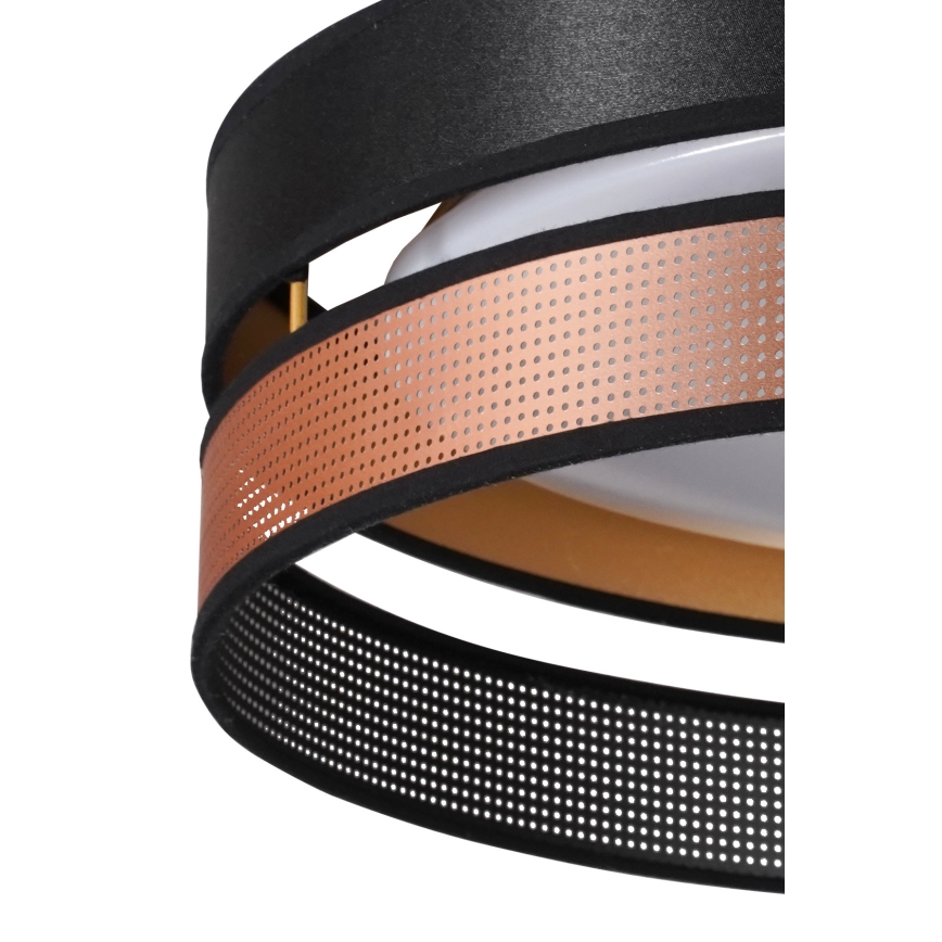 Duolla - LED taklampa ROLLER DUO SHINY LED/24W/230V diameter 45 cm svart/koppar