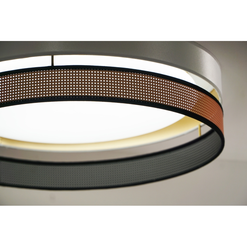 Duolla - LED taklampa ROLLER DUO SHINY LED/24W/230V diameter 45 cm vit/koppar