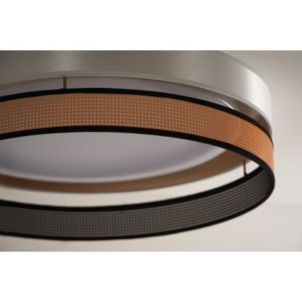 Duolla - LED taklampa ROLLER DUO SHINY LED/24W/230V diameter 45 cm vit/koppar