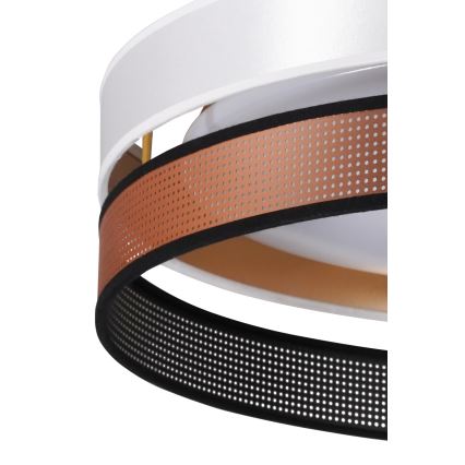 Duolla - LED taklampa ROLLER DUO SHINY LED/24W/230V diameter 45 cm vit/koppar