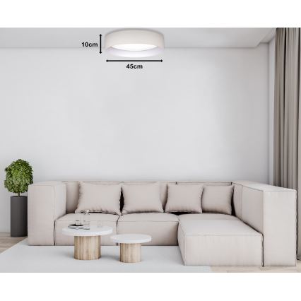 Duolla - LED taklampa ROLLER LED/24W/230V diameter 45 cm grädde