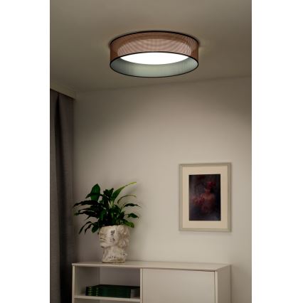 Duolla - LED taklampa ROLLER LED/24W/230V diameter 45 cm koppar/svart