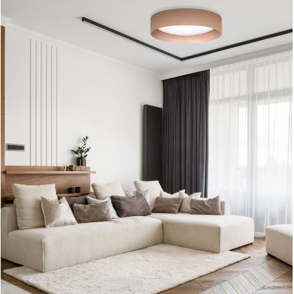 Duolla - LED taklampa ROLLER LED/24W/230V diameter 45 cm ljusbrun