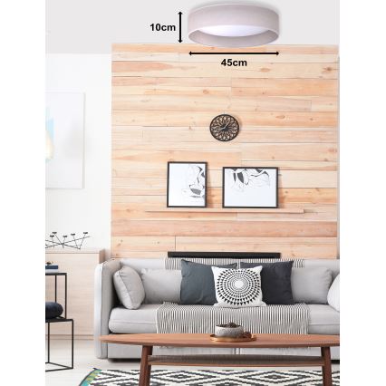 Duolla - LED taklampa ROLLER LED/24W/230V diameter 45 cm ljusgrå