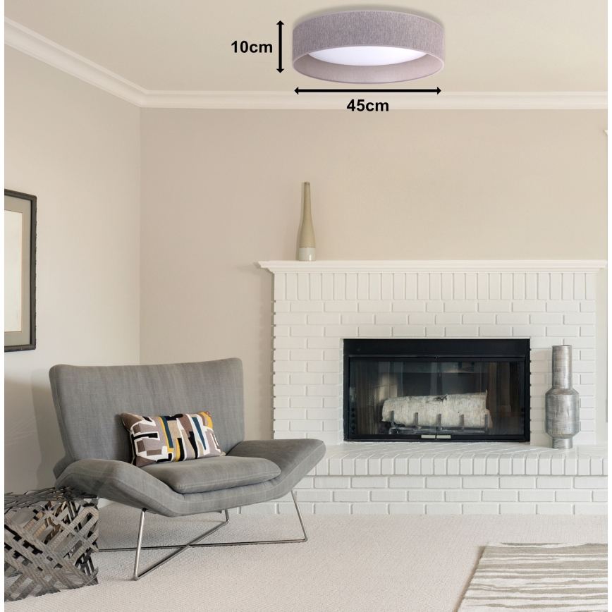 Duolla - LED taklampa ROLLER LED/24W/230V diameter 45 cm ljusgrå