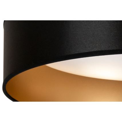 Duolla - LED taklampa ROLLER LED/24W/230V diameter 45 cm svart/guld