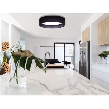 Duolla - LED taklampa ROLLER LED/24W/230V diameter 45 cm svart