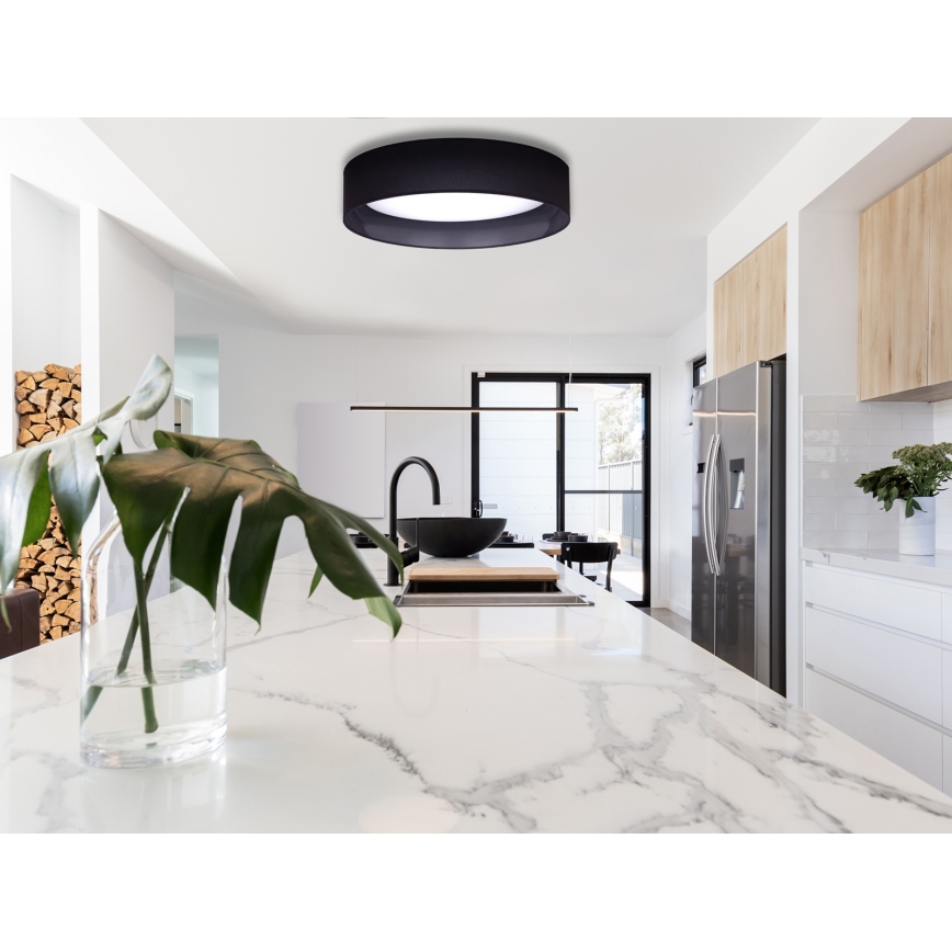 Duolla - LED taklampa ROLLER LED/24W/230V diameter 45 cm svart