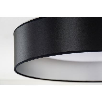 Duolla - LED taklampa ROLLER LED/24W/230V diameter 45 cm svart/silver