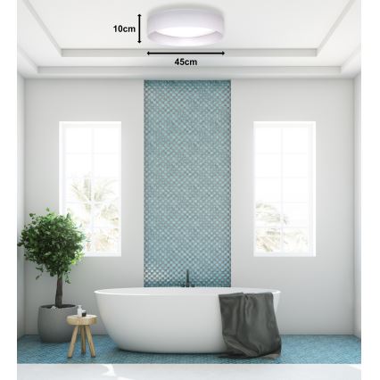 Duolla - LED taklampa ROLLER LED/24W/230V diameter 45 cm vit