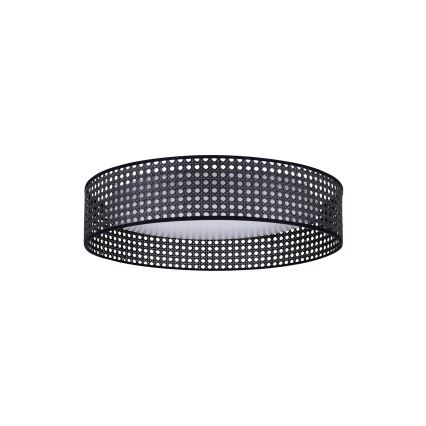 Duolla - LED taklampa ROLLER RATTAN LED/24W/230V diameter 45 cm svart