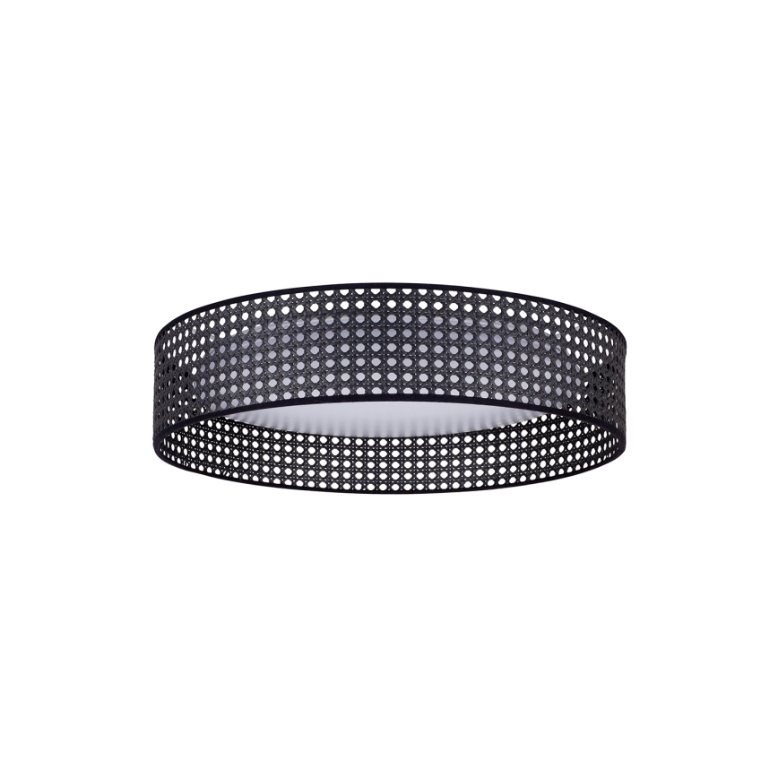 Duolla - LED taklampa ROLLER RATTAN LED/24W/230V diameter 45 cm svart