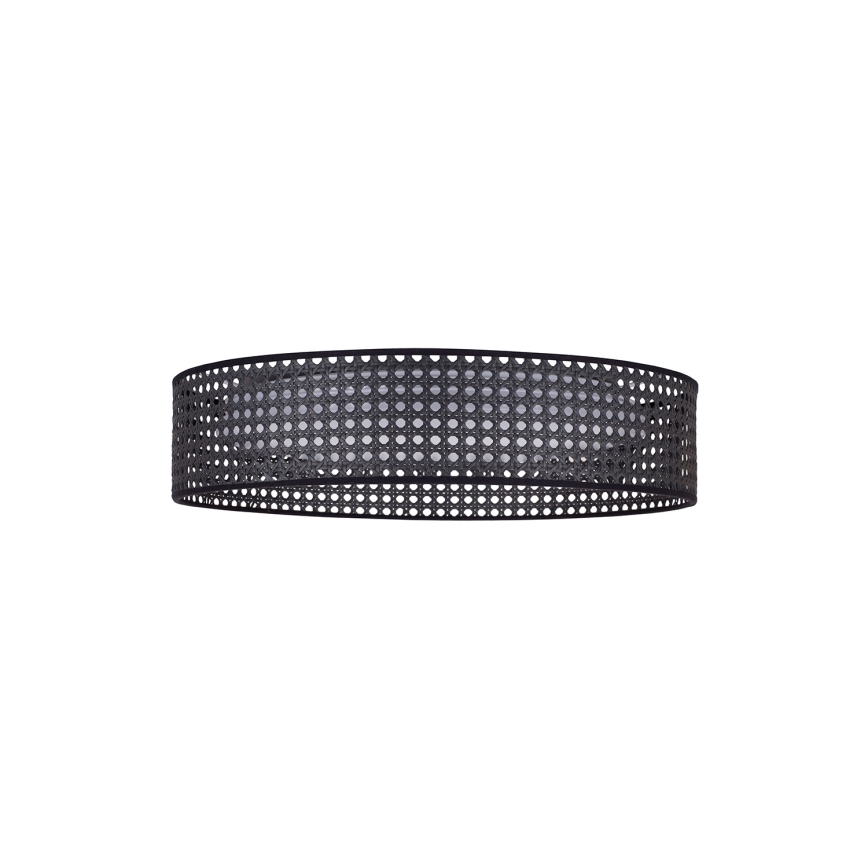Duolla - LED taklampa ROLLER RATTAN LED/24W/230V diameter 45 cm svart