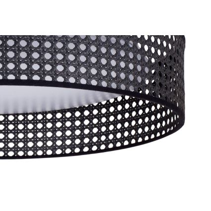 Duolla - LED taklampa ROLLER RATTAN LED/24W/230V diameter 45 cm svart