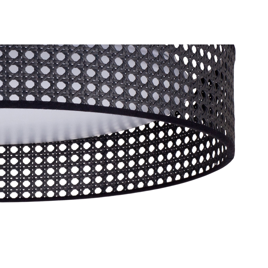 Duolla - LED taklampa ROLLER RATTAN LED/24W/230V diameter 45 cm svart