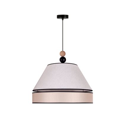 Duolla - Ljuskrona med textilsladd AVIGNON 1xE27/15W/230V diameter 50 cm beige