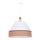 Duolla - Ljuskrona med textilsladd AVIGNON 1xE27/15W/230V diameter 50 cm vit/brun