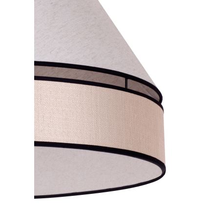 Duolla - Ljuskrona med textilsladd AVIGNON 1xE27/15W/230V diameter 60 cm beige
