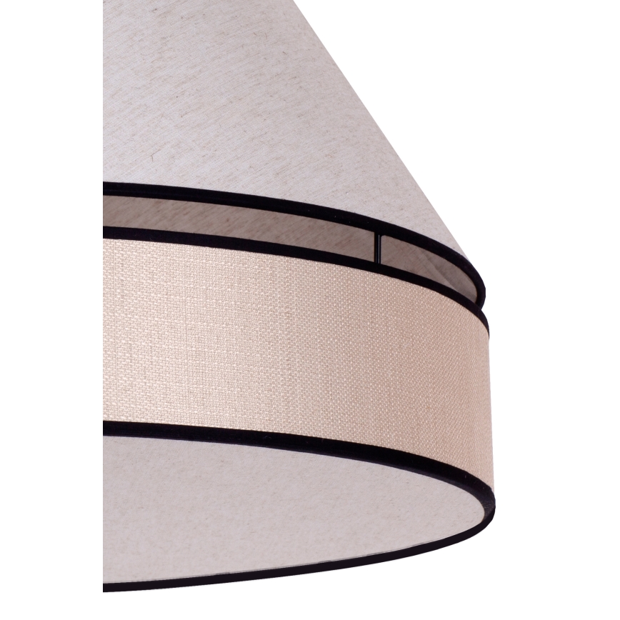 Duolla - Ljuskrona med textilsladd AVIGNON 1xE27/15W/230V diameter 60 cm beige