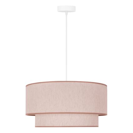 Duolla - Ljuskrona med textilsladd BOHO 1xE27/40W/230V diameter 45 cm beige